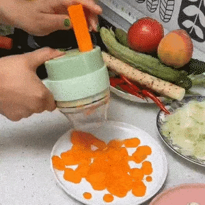 4 in 1 Portable Electric Vegetable Cutter Set